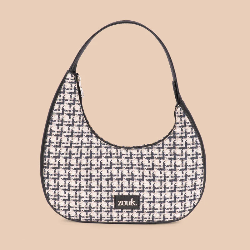 Zouk Handcrafted Mandala Print Baguette Sling Bag