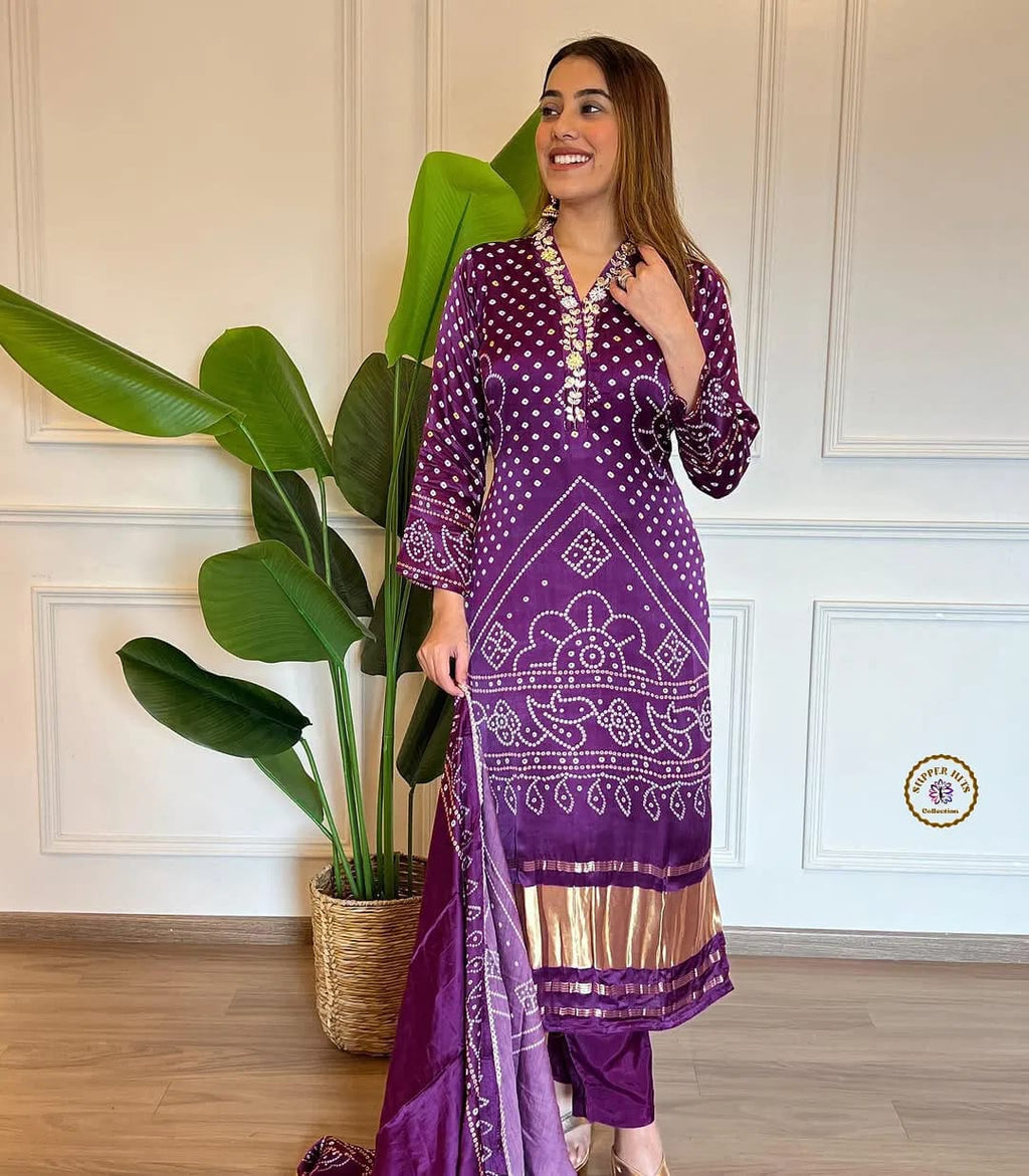 Viscose Print With Embroidery Kurti Bottom With Dupatta