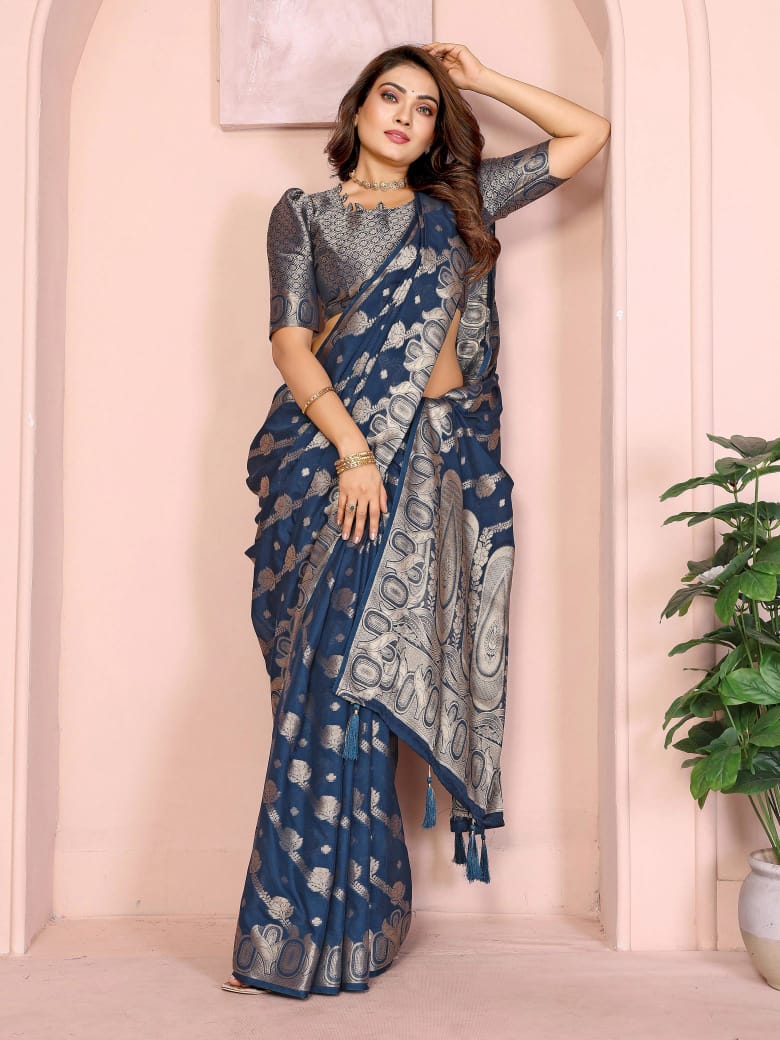 Gruhini Georgette Silk Gold Zari Weaving Border Saree Collection