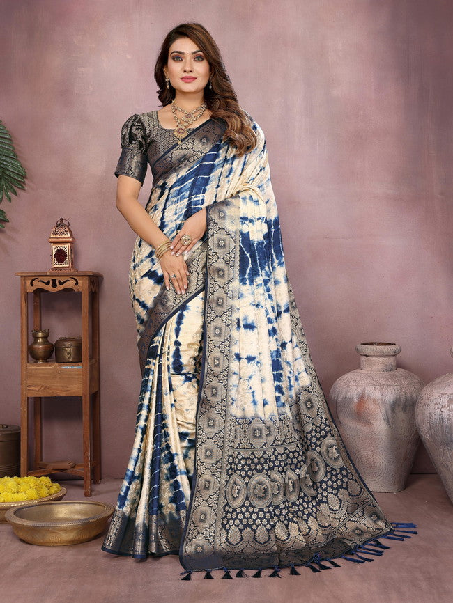 Simran Satin Silk Sibori Printed Saree