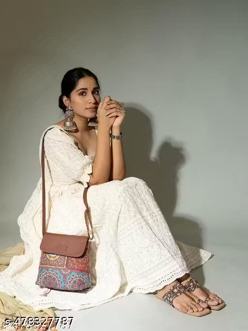 Zouk Multicolor Mandala Print Flap Sling Bag